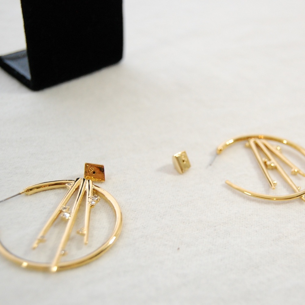 SOLD -- NWOT: Alexis Bittar Crystal Spike Hoops - Picture 6 of 8